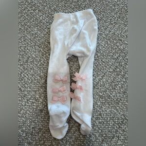 Janie and Jack pink bow tight size 12-24 months